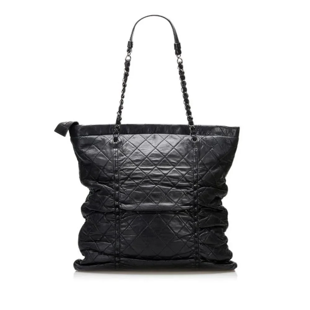Chanel Matelasse Chain Shoulder Bag Tote Bag Black - Picture 1 of 8